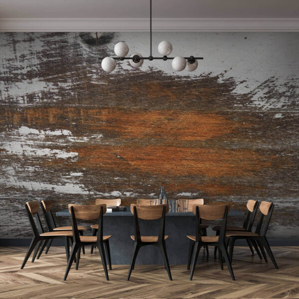 Wall murals Rustic wood texture with paint marks Wall murals Rustic wood texture with paint marks