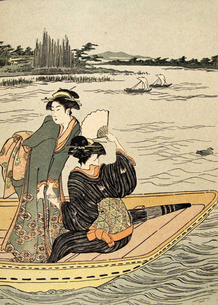 Group of women in a boat u00563p 732x1024 - Group of women in a boat - tegory