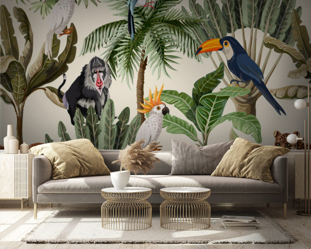 Pattern of tropical plants and birds u01945pig9m 1024x819 - Pattern of tropical plants and birds - tegory