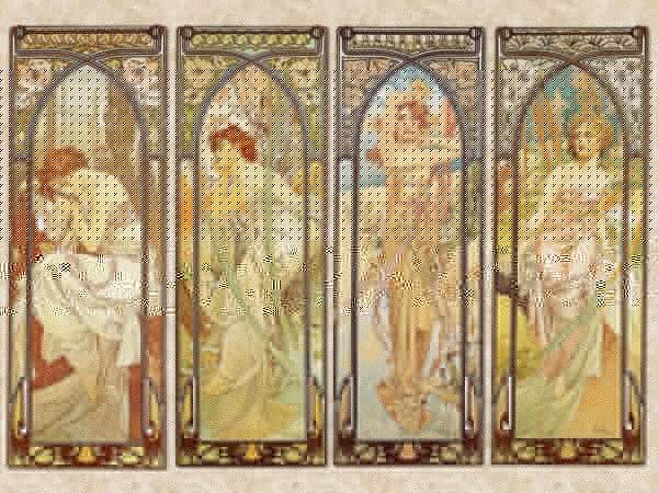 Group of women in art nouveau style u02014p 600x450 - Group of women in art nouveau style - tegory