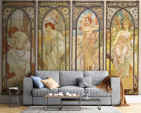 Group of women in art nouveau style u02014pig54 600x480 - Group of women in art nouveau style - tegory