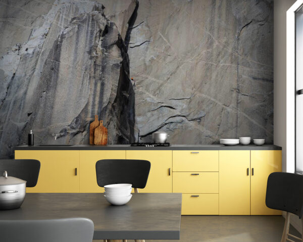 Wall murals Rock face with a crack Wall murals Rock face with a crack