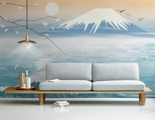 Mountain with waves and a bird flying u02326pig1m 600x463 - Mountain with waves and a bird flying - tegory