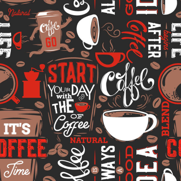 Pattern of coffee cups and coffee beans u03080p 600x600 - Pattern of coffee cups and coffee beans - tegory