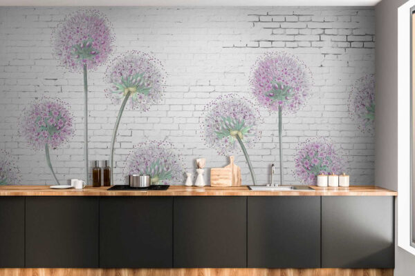 Painting of purple flowers Painting of purple flowers