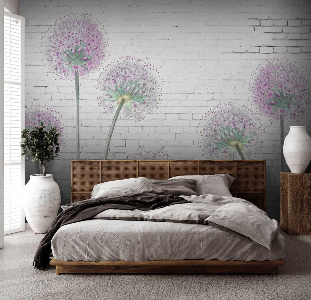 Painting of purple flowers Painting of purple flowers