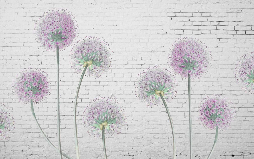 Painting of purple flowers Painting of purple flowers