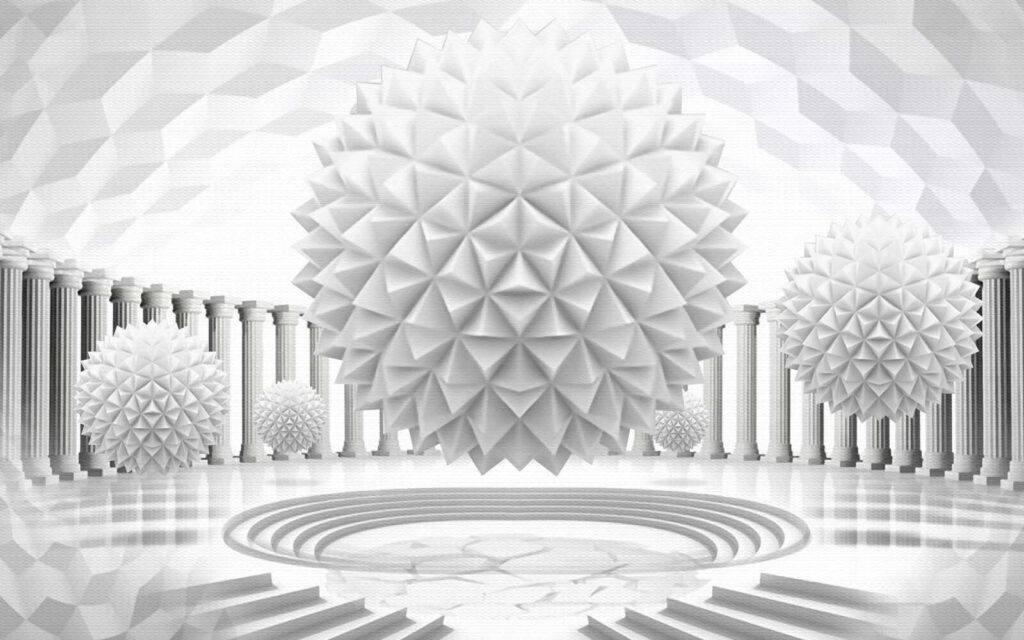 White sphere with columns and steps u03692p 1024x640 - White sphere with columns and steps - tegory