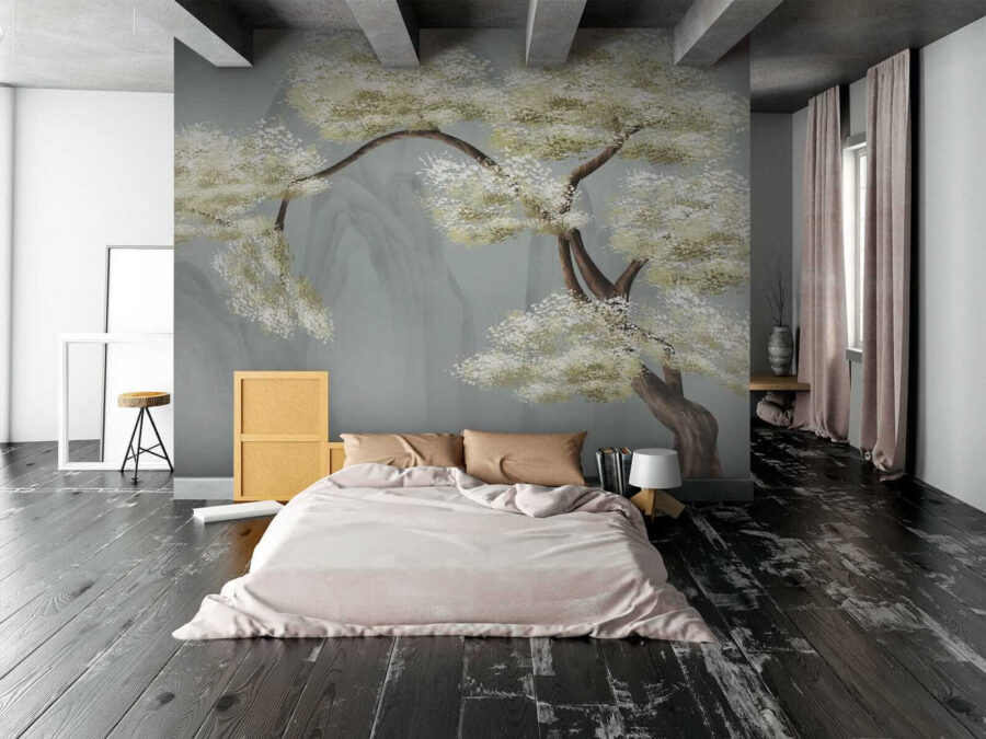 Wall murals Tree with white flowers - Image 2