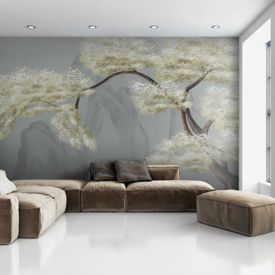 Wall murals Tree with white flowers - Image 4