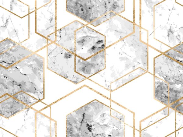 Elegant hexagonal marble pattern design u04140p 600x450 - Elegant hexagonal marble pattern design - tegory