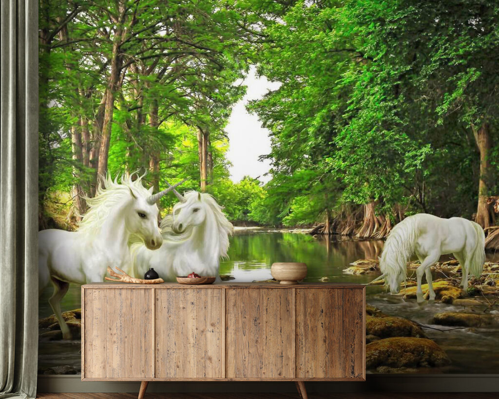 Group of white unicorns in a river u05099pig21 1024x819 - Group of white unicorns in a river - tegory