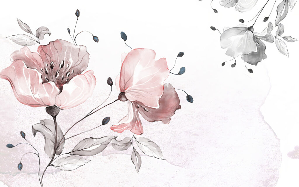 Delicate floral watercolor design Delicate floral watercolor design