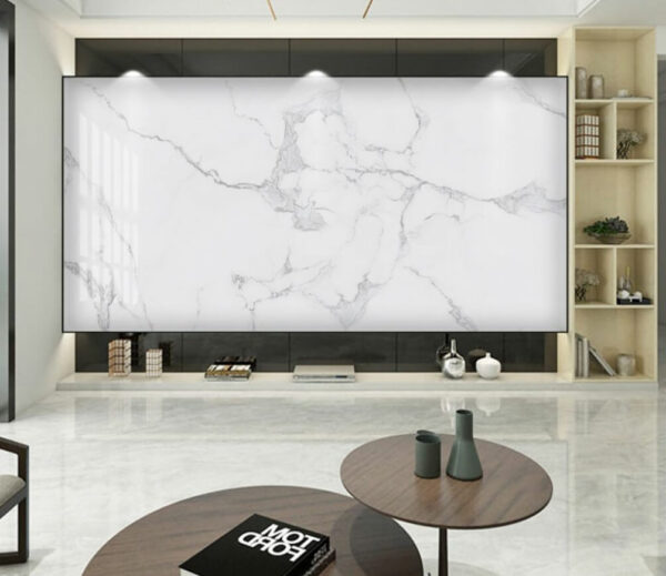 Wall murals White marble with veins Wall murals White marble with veins