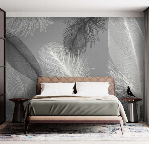 Delicate feathers in soft monochrome. Delicate feathers in soft monochrome.