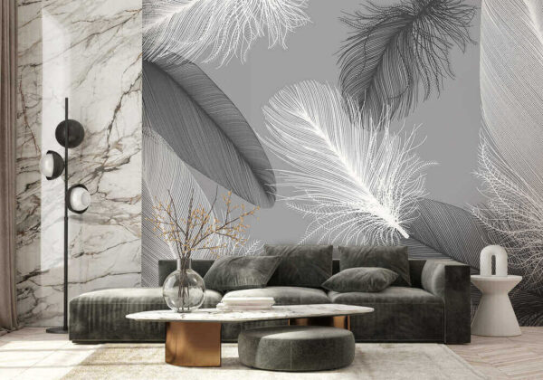 Delicate feathers in soft monochrome. Delicate feathers in soft monochrome.