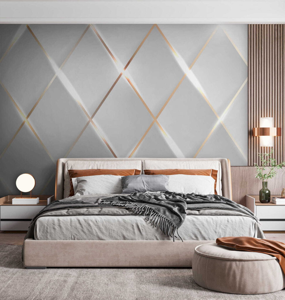 Shimmering light on sleek tiles