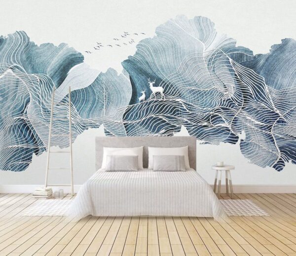 Drawing of a landscape with birds u06088pib1m 600x519 - Drawing of a landscape with birds - tegory
