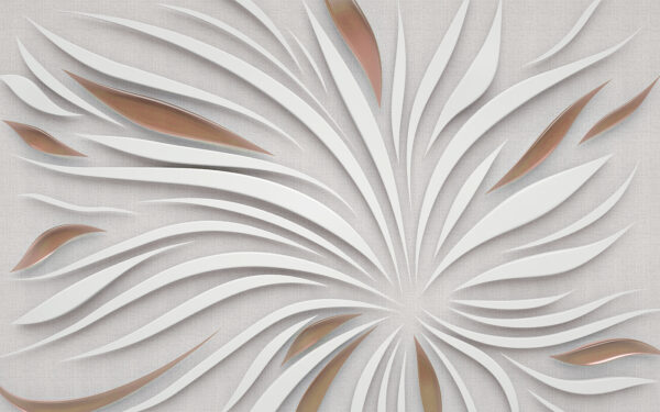 Radiant white petals with metallic accents. Radiant white petals with metallic accents.