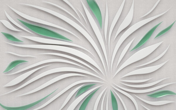 A white and green design A white and green design