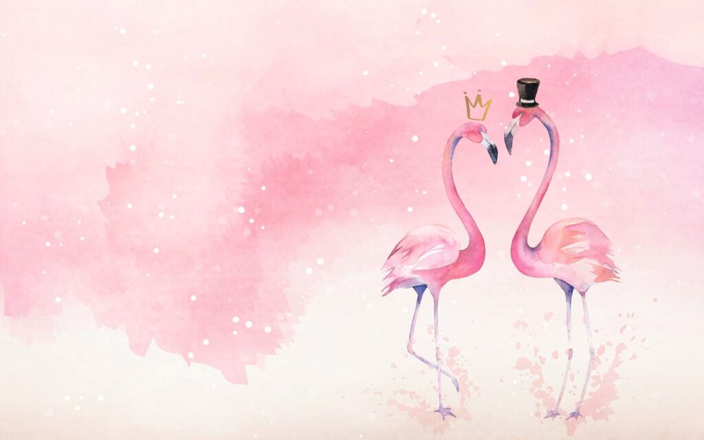 Two flamingos with crown and crown on their head u06476p 1024x640 - Two flamingos with crown and crown on their head - tegory