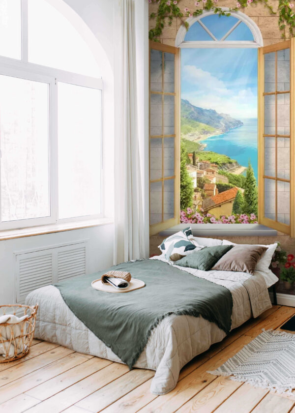 Window with a view of a town and a body of water u07042pib1 600x840 - Window with a view of a town and a body of water