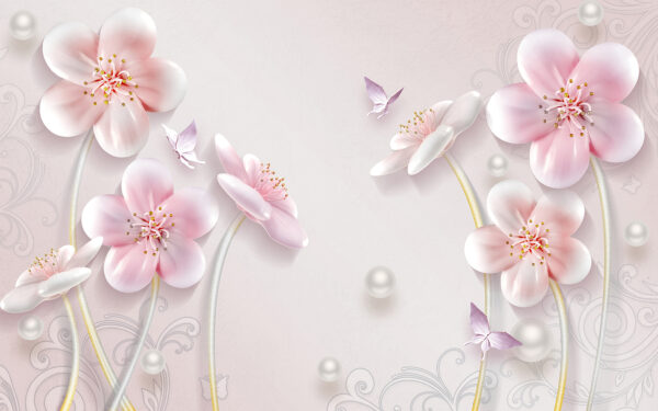 Wallpaper with flowers and butterflies u09587p 600x375 - Wallpaper with flowers and butterflies - tegory