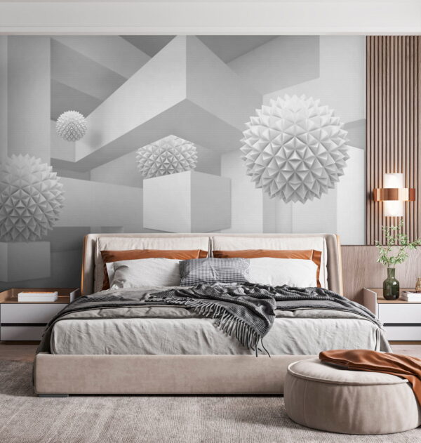 White room with white balls u14149pib2 600x631 - White room with white balls