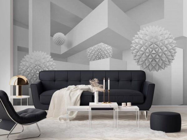 White room with white balls u14149pig2 600x449 - White room with white balls