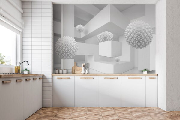White room with white balls u14149pik1 600x400 - White room with white balls