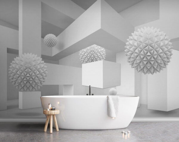 White room with white balls u14149pit1 600x476 - White room with white balls