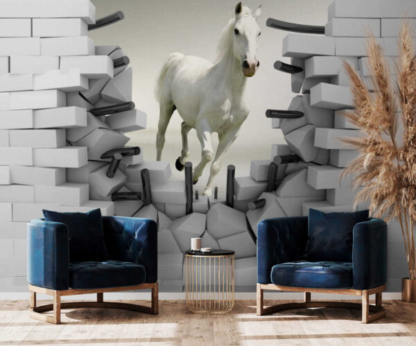 Horse running through a wall Horse running through a wall