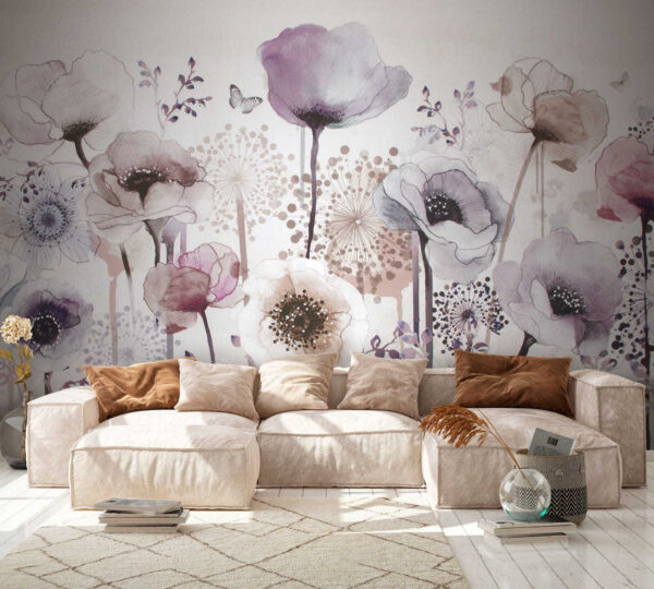 Painting of flowers and butterflies Painting of flowers and butterflies