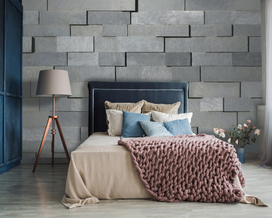 Wall of grey bricks