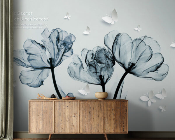 Black and white image of flowers u14705pig21 600x480 - Black and white image of flowers - tegory
