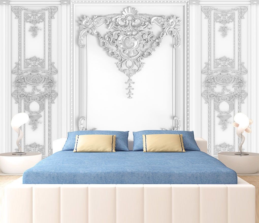u15356pib1m - White wall with ornate designs - tegory