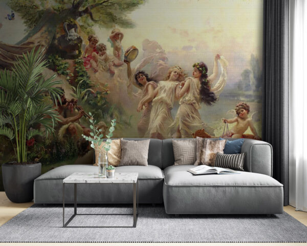 Painting of people dancing in a forest u15497pig53 600x480 - Painting of people dancing in a forest - tegory