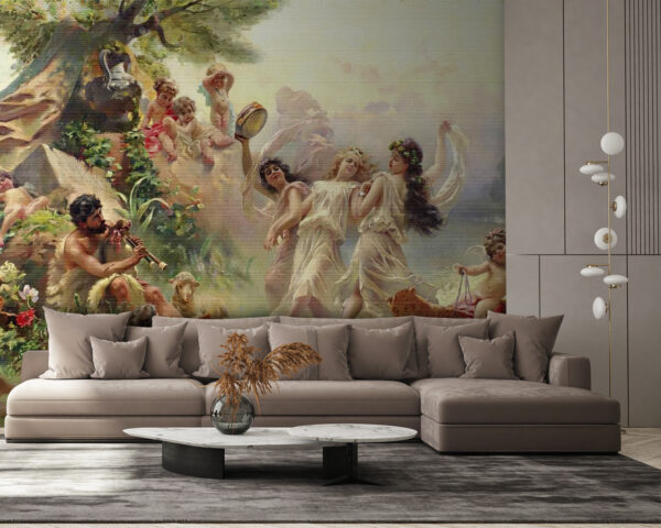 Painting of people dancing in a forest u15497pig58 600x480 - Painting of people dancing in a forest - tegory