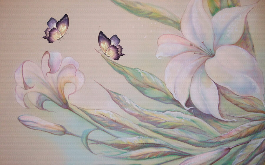 Painting of flowers and butterflies u15861p 900x563 - Painting of flowers and butterflies - tegory