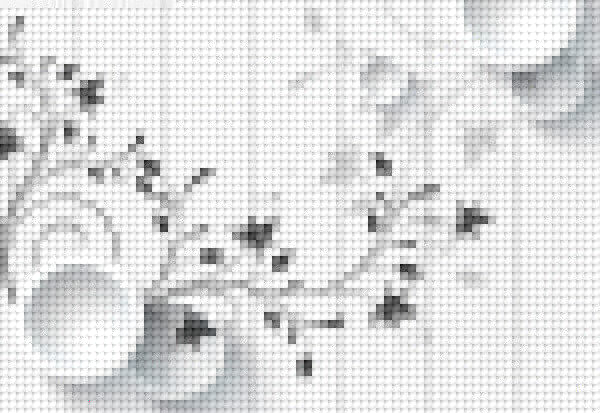 White wall with black and white flowers u16061p 600x413 - White wall with black and white flowers - tegory