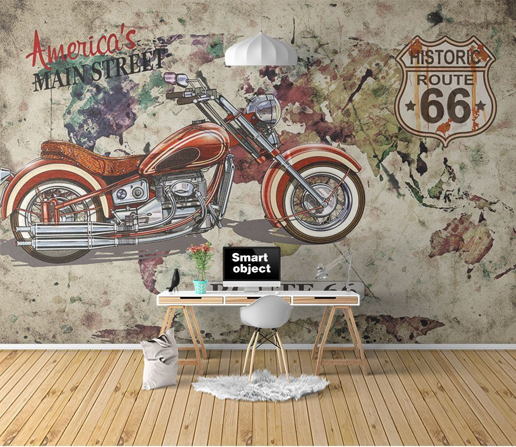 u16173piw1m - Motorcycle on a map - tegory