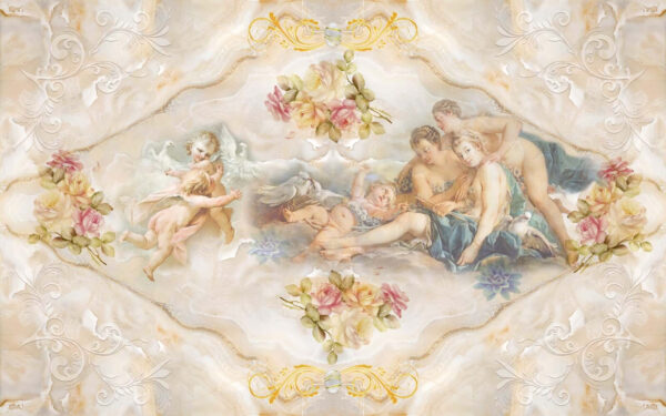 Painting of angels and flowers u16353p 600x375 - Painting of angels and flowers