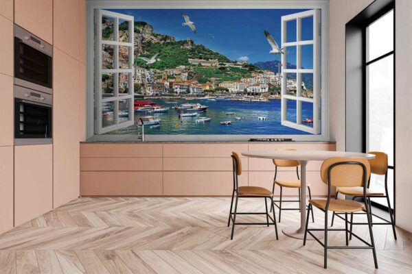 Window with a view of a city and boats u16498pik1 600x400 - Window with a view of a city and boats - tegory