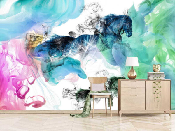 Horse in different colors of smoke u16619pih1 600x450 - Horse in different colors of smoke - tegory