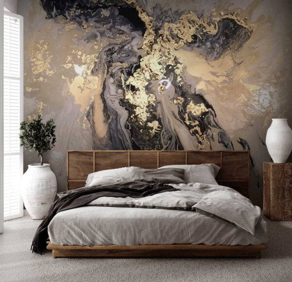 Ethereal swirls in metallic hues. Ethereal swirls in metallic hues.
