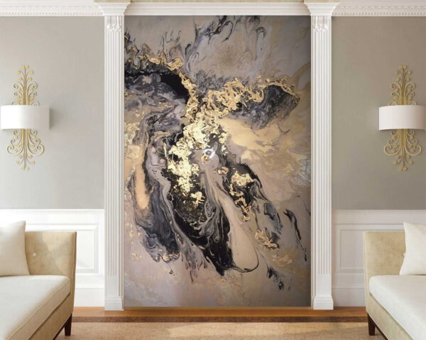 Ethereal swirls in metallic hues. Ethereal swirls in metallic hues.