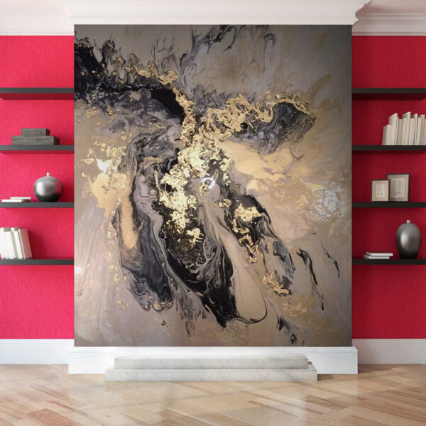 Ethereal swirls in metallic hues. Ethereal swirls in metallic hues.