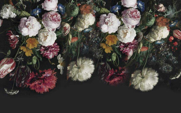 Group of flowers on a black background Group of flowers on a black background