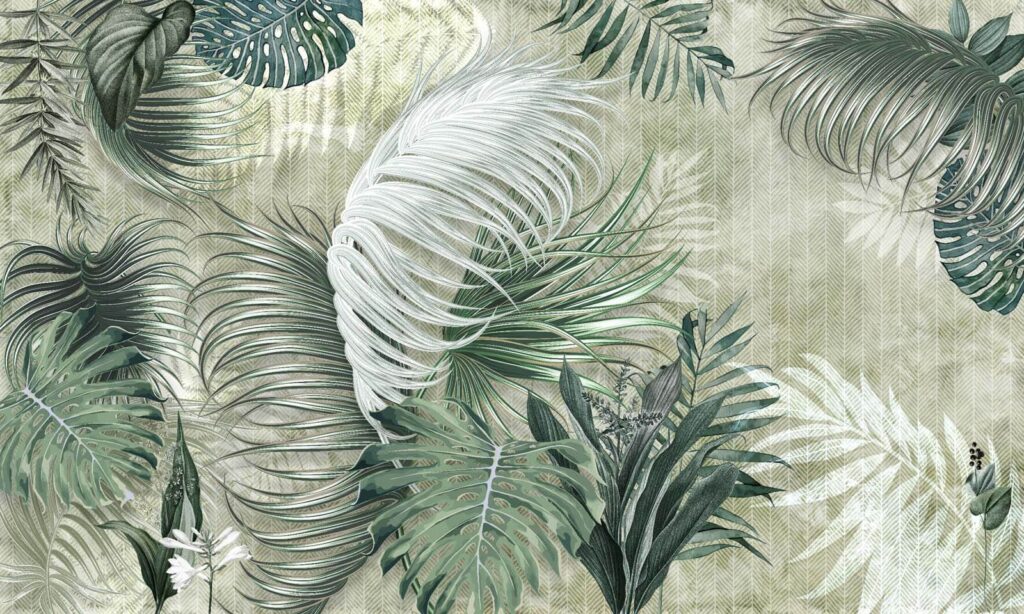 Wallpaper with a pattern of leaves u23083p 1024x614 - Wallpaper with a pattern of leaves - tegory