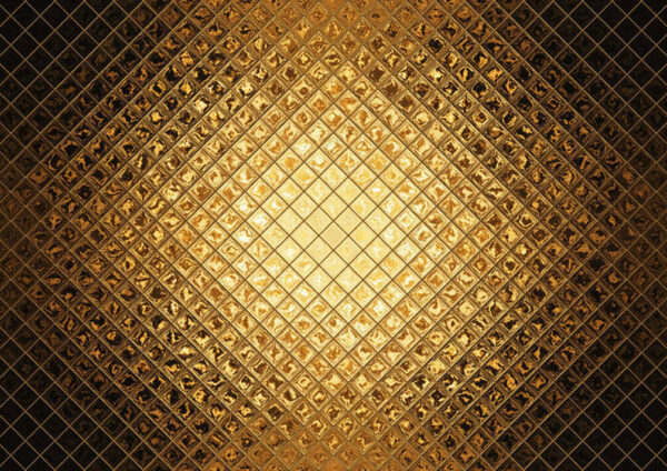Luminous metallic geometric pattern